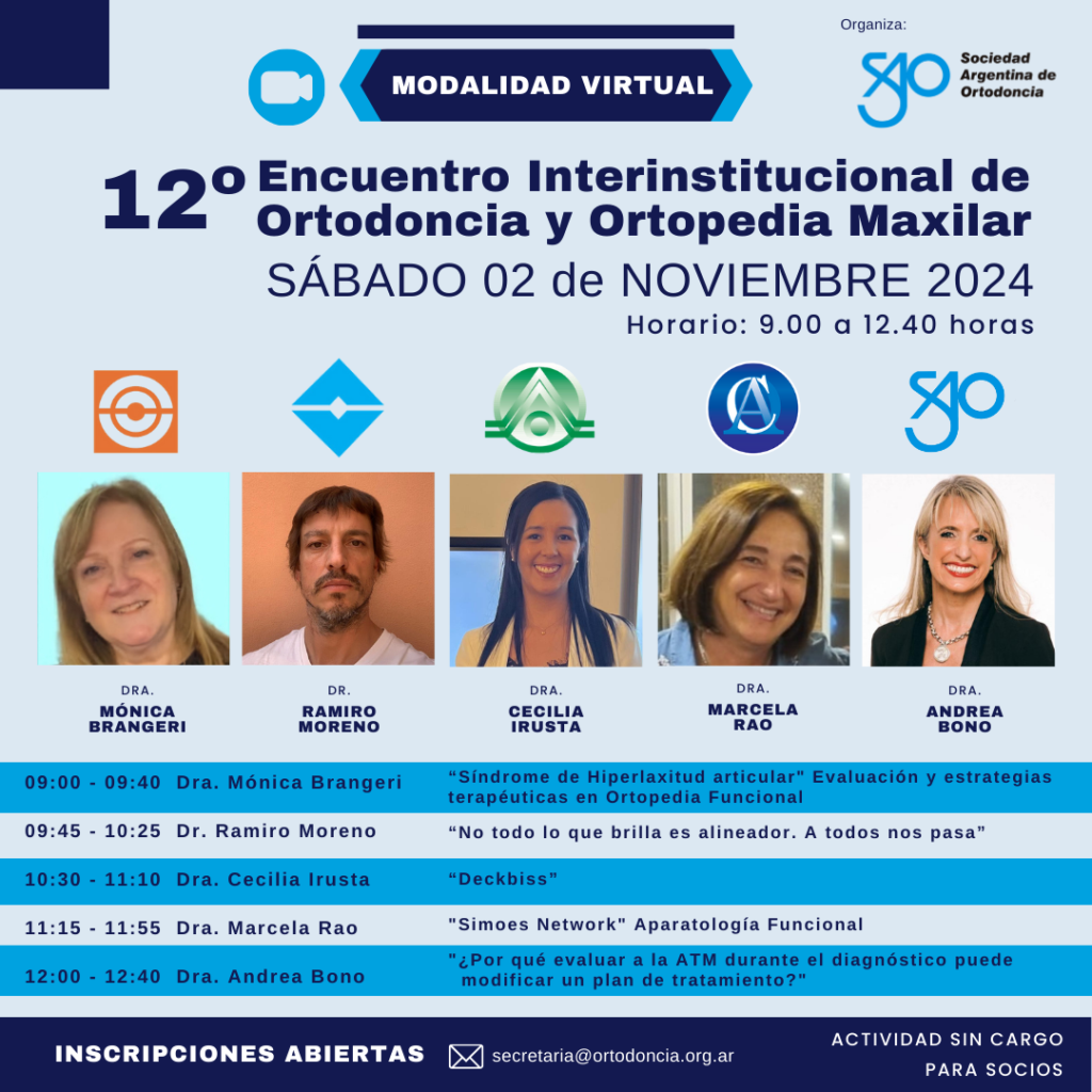 SAO. 12º Encuentro Interinstitucional de Ortodoncia y Ortopedia Maxilar