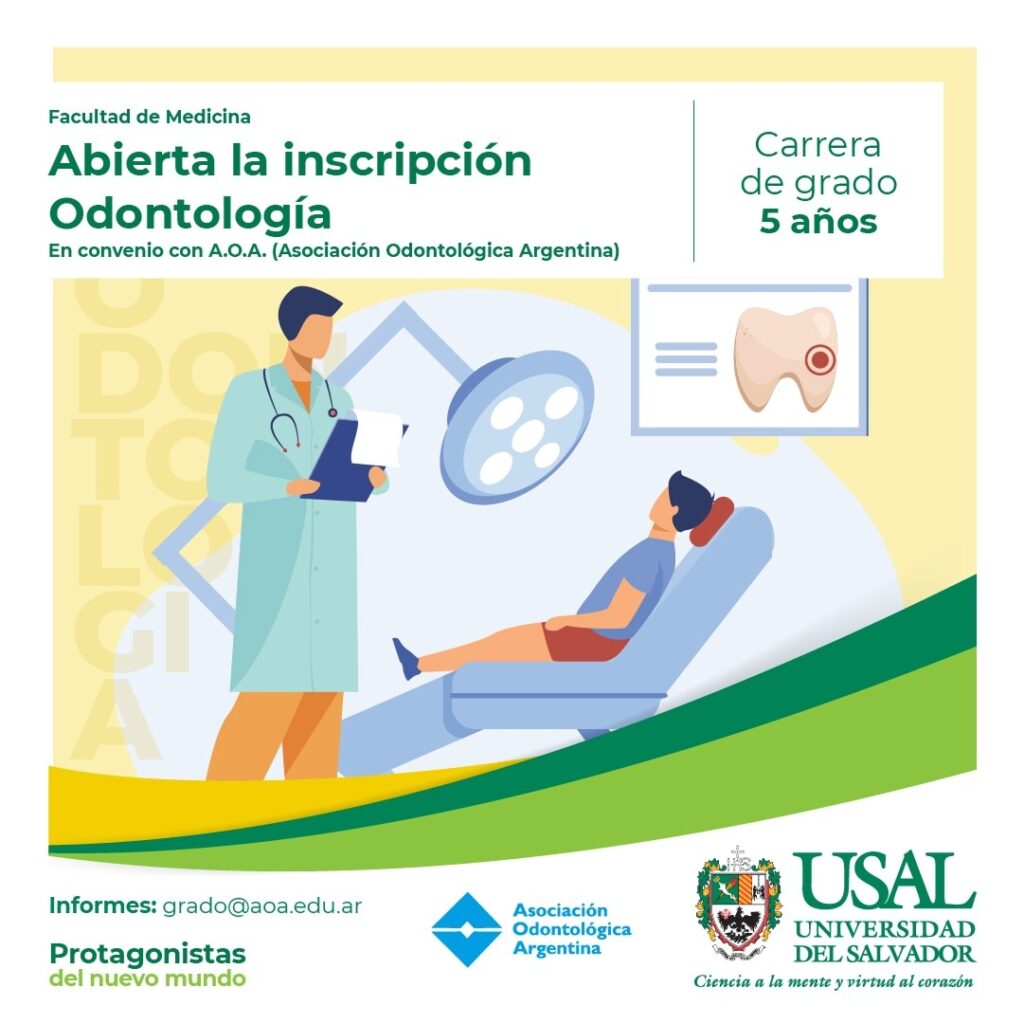 USAL/AOA. Carrera de Odontología. Abierta la inscripción para 2025